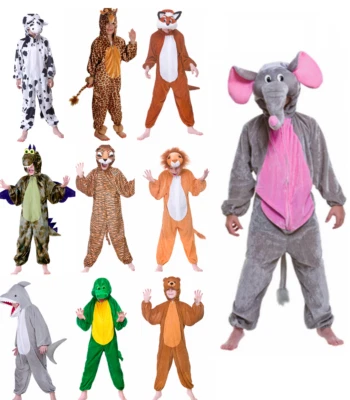 Kids Toddlers Animal Costume Boy Girl Zoo Fancy Dress Jumpsuit Kids Book Day - Image 1 of 4