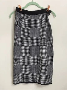Premise Black and White Crimson Pencil Skirt Stretchy Waist Band Size S - Picture 1 of 8