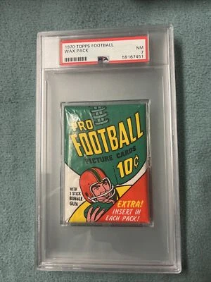 1970 Topps Football Wax Pack PSA 7 Unopened Vintage Graded Poss Oj Simpson Rc - Image 1 of 2