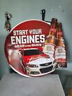 Budweiser Beer "Start Your Engines Grab Some Buds" Large Embossed Metal Sign