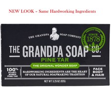 2 x Grandpa’s Pine Tar Soap – Psoriasis, Dandruff, Eczema, Pregnancy PUPPS