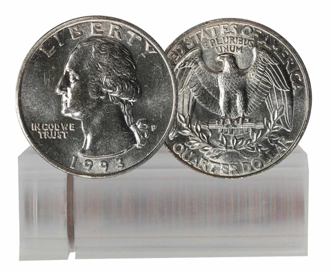 1993-P BU Washington Quarter 40-Coin Roll Cover