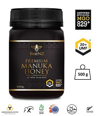 Manuka Honey 800+ Certified from New Zealand BeeNZ MGO829mg/kg UMF™20+ | 500g - Image 1 of 4