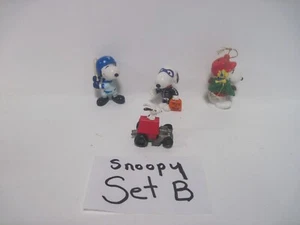 Vntg Baseball, Halloween, Christmas, Racecar Driver, 2" Figures Lot 4 Set B - Picture 1 of 6