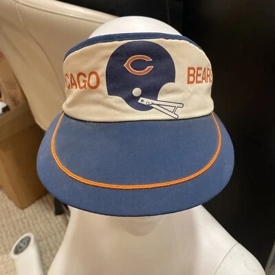Sombrero visera vintage Chicago Bears SnapBack ajustable, años 80’s, casco, forrado Foto 1 de 4