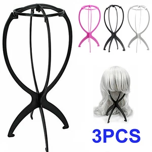 3Pcs Wig Display Stand Mannequin Dummy Head Hat Cap Hair Display Holder Foldable - Picture 1 of 12