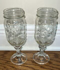 RED NECK Wine Glass Drink Glass Ball Pint Jar Goblet and Clear Candlestick Base