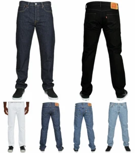 Levis 501 Original Men's Denim Button Fly Classic Jeans 30 31 32 33 34 36 38 40 - Picture 1 of 8