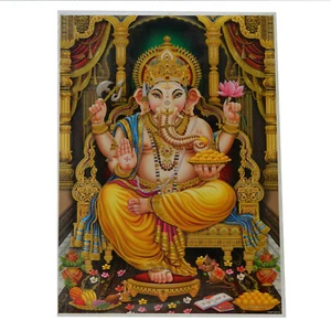 Picture Ganesha elephant god 100 x 70 cm Hinduism god art print religion - Picture 1 of 1