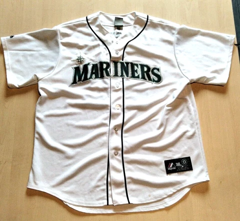 Seattle Mariners Robinson Cano White Sewn Majestic Adult XL Baseball Jersey Cover