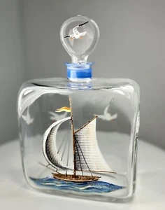 Velero pintado y moldeado a mano en 3D, jarra Spirit Carl Hosch checo - Imagen 1 de 10