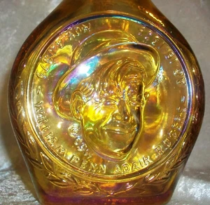 Vintage 1969 Wheaton Cowboy Actor William Penn Rogers Glass Decanter Bottle - Picture 1 of 22