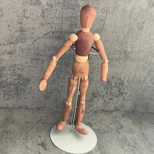 Vintage KAISER Chicago Articulated Mannequin Figurine Wooden Model 12" w/Stand - Picture 1 of 8