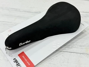 Selle Italia Turbo 1980 Nubuk Leather FeC Alloy Rail 146 x 275mm Saddle (Black) - Picture 1 of 7
