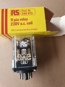 RS 348-813 11 Pin Plug-in Relay 10 amp 230v AC Coil (G1) - Picture 1 of 3