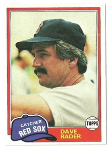 Dave Rader Boston Red Sox #378 - Topps casi nuevo-como nuevo 1981 - Imagen 1 de 2