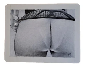 Original 11x14 Inch Charcoal Drawing Of Nude Woman Done By Artist ARTuro - Picture 1 of 8
