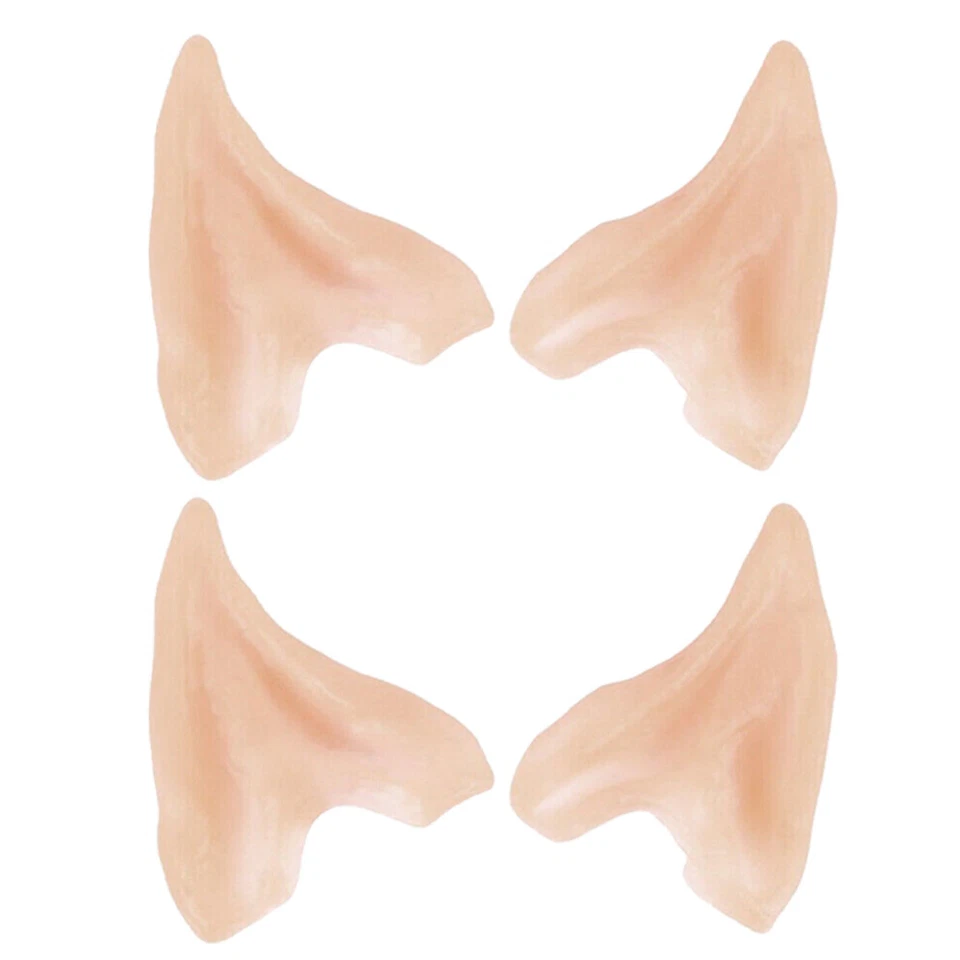 Halloween Cosplay Elf Ears Latex Hobbit Pixie Fairy Vulcan Alian Costume Props - Image 1 of 4
