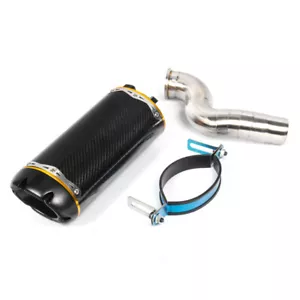 Silenciador de fibra de carbono tubo de escape sin cordones para Kawasaki Ninja ZX6R 636 2004-2008 - Imagen 1 de 11