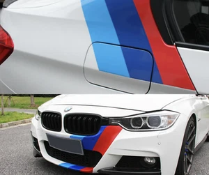 BIG STRIPES FOR BMW M PERFORMANCE VINYL STICKERS DECAL M2 M3 M4 M5 50x30cm - Picture 1 of 2
