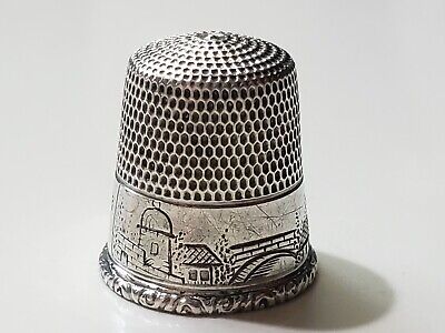 Simons Bros. Sterling Silver Thimble Size 9 No Holes C1890's • 9.99$