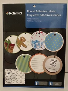 DIY Polaroid Adhesive Blank 2" ROUND Labels Set/2 (320 labels total) for Ink Jet - Picture 1 of 4