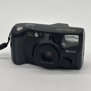 Fuji DL-1000 Zoom Fujinon 35mm Film Point and Shoot Camera Black Tested - Picture 1 of 7
