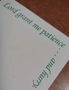 Lord Grant Me The Patience... And Hurry 50 Blatt 5,5 x 4,25 Vintage Notizblock - Bild 1 von 6