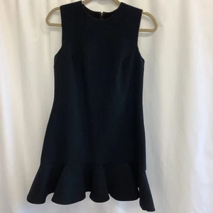 Victoria Beckham Navy Frill Hem Mini Dress UK10 - Picture 1 of 4