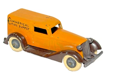 VINTAGE 1930'S TOOTSIETOY ORANGE GRAHAM COMMERCIAL TIRE & SUPPLY CO. TRUCK 4" - Image 1 of 4