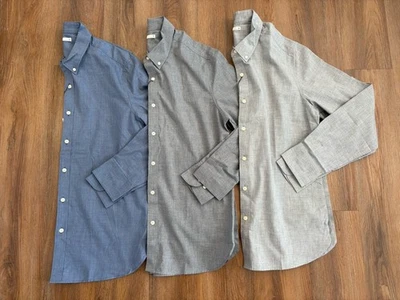 Men’s Soft Twill Button Down Dress Shirts, Size Medium, New, Lot Of 3 - Image 1 of 4