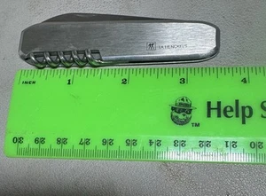 J.A. HENCKELS Germany INOX metal handles Knife with 2 blades & corkscrew - Picture 1 of 5