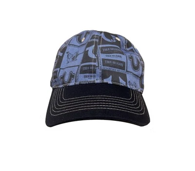 Gorra de béisbol True Religion con estampado integral de herradura azul, OS Foto 1 de 2