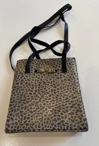 Vintage Timothy Hitsman Leather Black Suede Cheetah Handbag - Picture 1 of 12