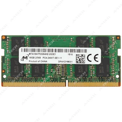 Micron 16GB DDR4 2400MHz PC4-19200 SODIMM Laptop Memory RAM MTA16ATF2G64HZ-2G3E1 - Image 1 of 2