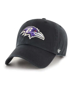 47 Brand Men's Baltimore Ravens Black Cleanup Adjustable Dad Cap - Picture 1 of 2