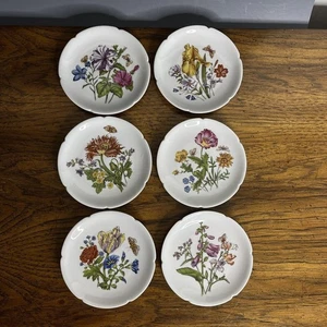 Rochard Limoges Frankreich Dessert Brot Teller Käse Wein 5,25" Blumen Floral - Bild 1 von 15