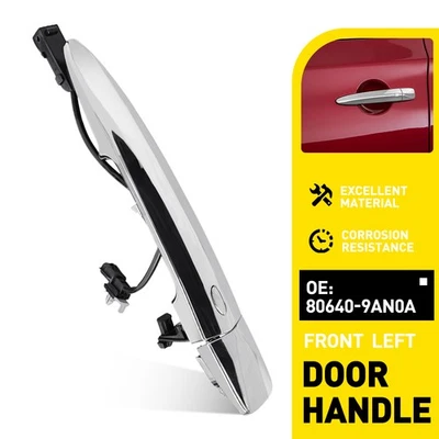 Front Left Door Exterior Handle Without Keyhole Chrome For 2015-19 Nissan Sentra - Image 1 of 4