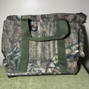 LL Bean Canvas Dry Bag Mossy Oak Camo Hunting Boat & Tote Zip Top Rugged Outdoor - Picture 1 of 12