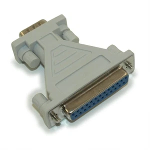 DB9 Male to DB25 Female Adapter (Serial Port) Molded - Picture 1 of 2