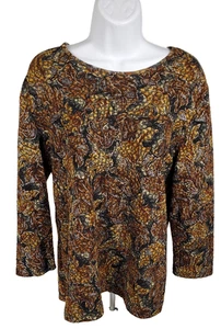 Allison Daley Shirt Damen mittelbraun 3/4 Arm Pullover Bluse Oberteil Herbst - Bild 1 von 7