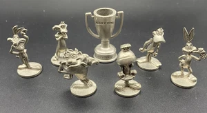 Looney Tunes Monopoly Ersatzteile Set 7 Zinn Medaille Figuren Spiel - Bild 1 von 4