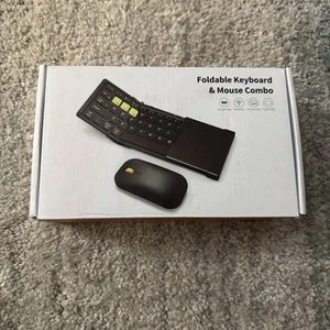 #733. Foldable Bluetooth Keyboard and Mouse Portable Folding Pocket Keyboard - Picture 1 of 4