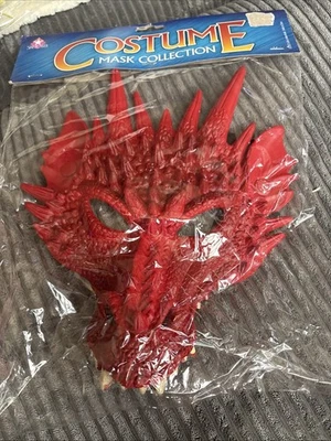 Red Dragon Costume Mask Halloween Cosplay Loftus International Spiked Scaly - Image 1 of 2