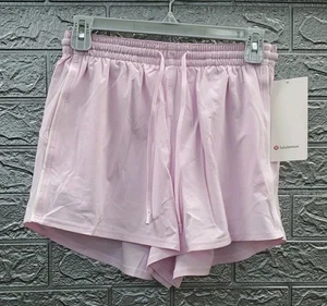 Neu Lululemon Court Rival entspannte Passform hoch geschnitten Netzfutter Shorts pink Größe 6 - Bild 1 von 7