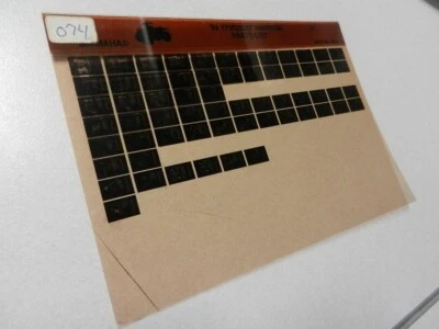 Yamaha Microfiche Parts List 1994 YFM350XF Warrior - Image 1 of 4