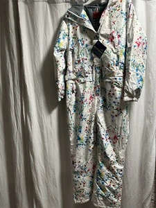 SEARIPE Women's One Piece Snowboard Suit, Snowsuit Size XL  Paint Splatter Color - Picture 1 of 10