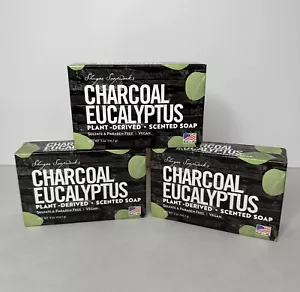 Charcoal Eucalyptus Shugar Soapworks 3 BARS Plant Derived Scented 5 oz Bar Soaps - Picture 1 of 3