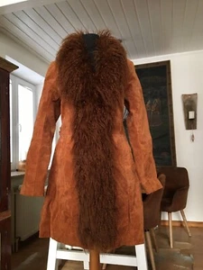 Exclusive 70 er Seventies Boho Wildledermantel Schaffell Kragen M Etsy - Bild 1 von 8