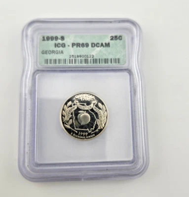 1999-S Proof State Quarter GEORGIA, ICG Graded PR69 DCAM  - 25C - Image 1 of 2
